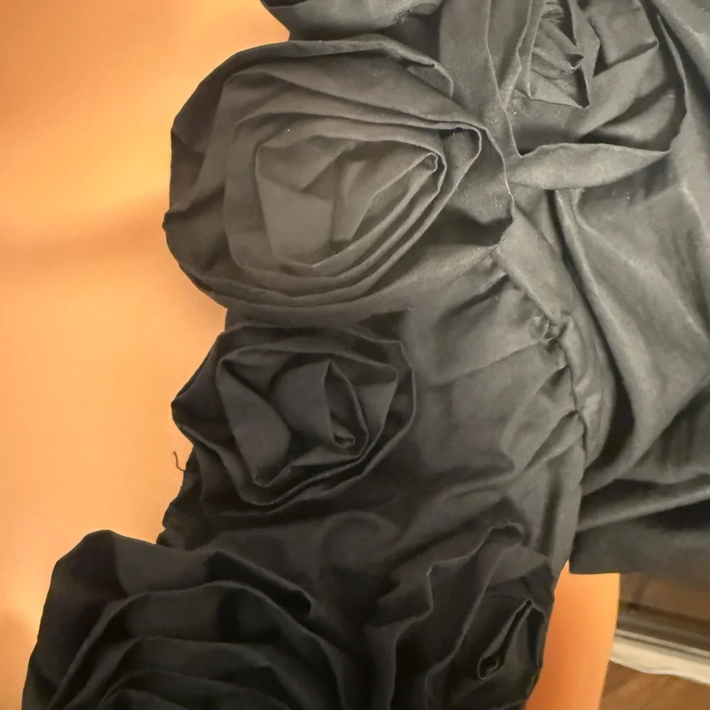 English Factory Black Ruched Ruffled Mini Dress - Picture 14 of 15